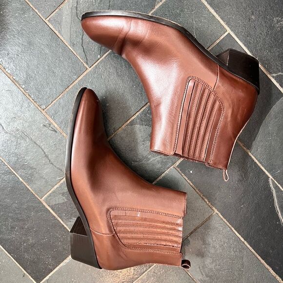 J Crew leather brown booties - Picture 5 of 8